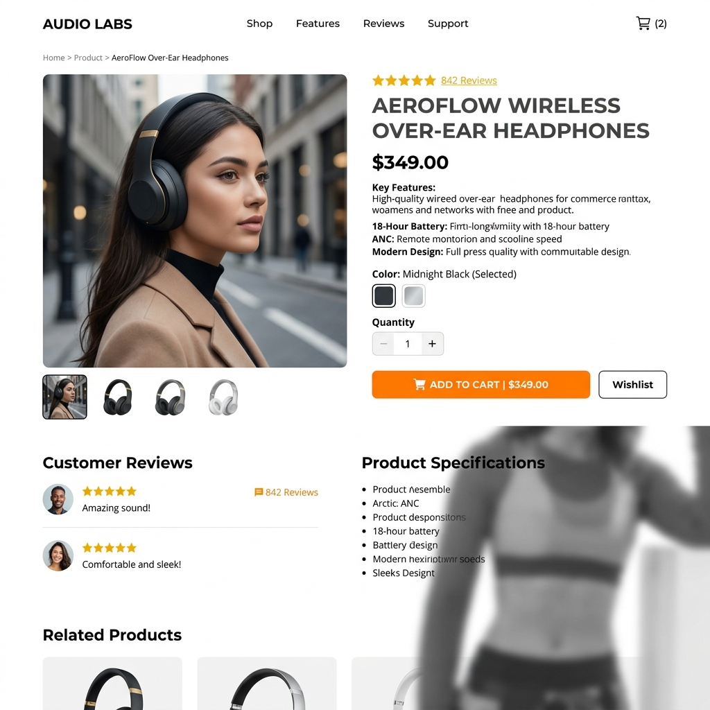 Ecommerce Product Page Layout