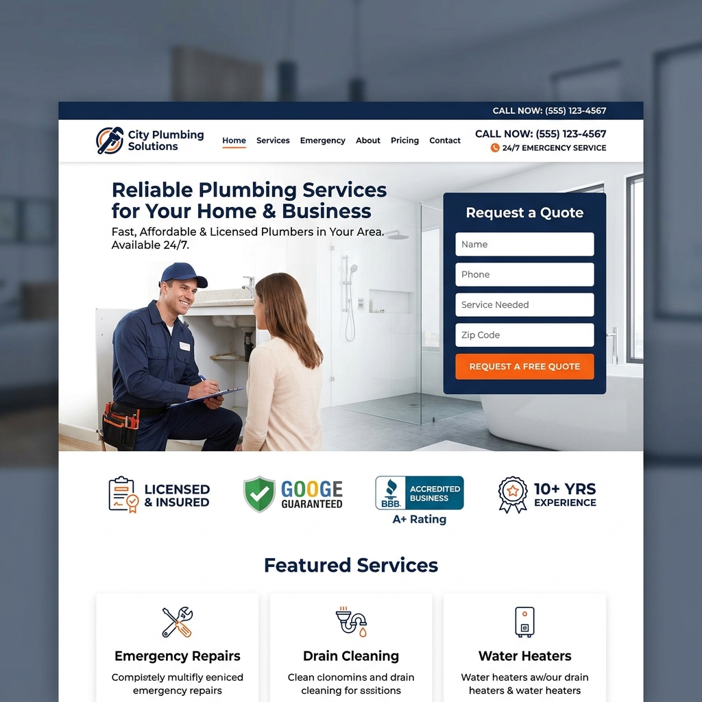 Local Service Website Layout