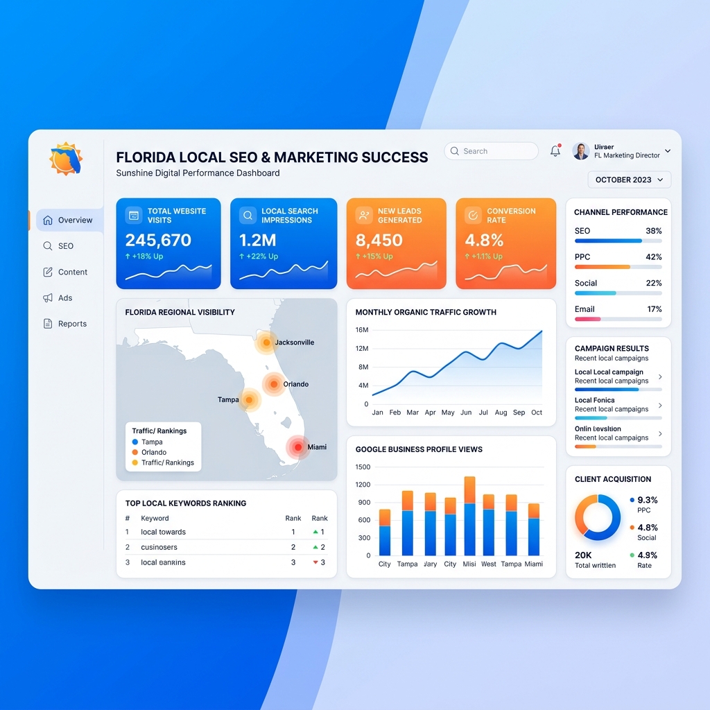 premium analytics dashboard local SEO Florida search